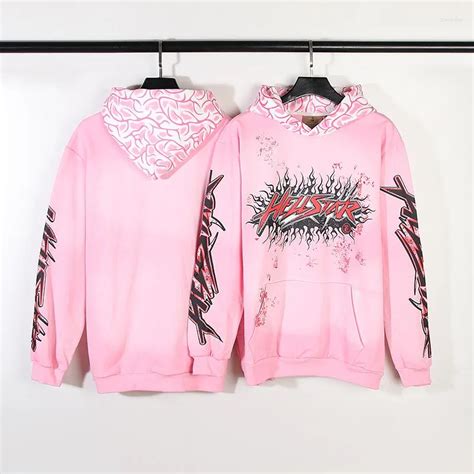 Hellstar Studios Pink Star Hoodie For Men And Women 23ss Streetwear