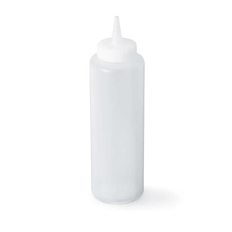 Vollrath 52063 12 Oz Squeeze Bottle Slim Clear Plastic