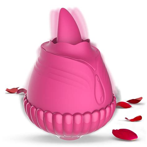 Xoplay Rose Vibrator Tongue Licking Toy G Spot Stimulator Massager