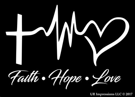 Faith Hope Love Decal Vinyl Sticker Graphics Ur Impressions Llc