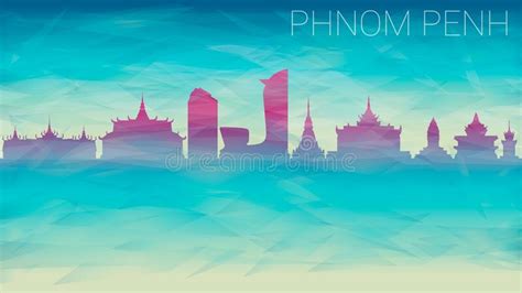 Phnom Penh Silhouette Design City Vector Art Stock Vector