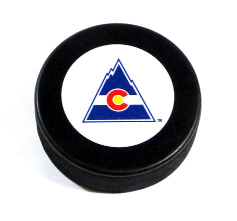 Colorado Rockies Vintage Hockey Logo Official Nhl Hockey Puck Ebay