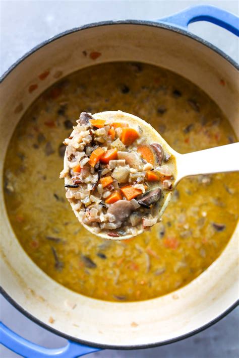 Wild Rice And Mushroom Soup Dishing Out Health Wild Rice Soup Recipes