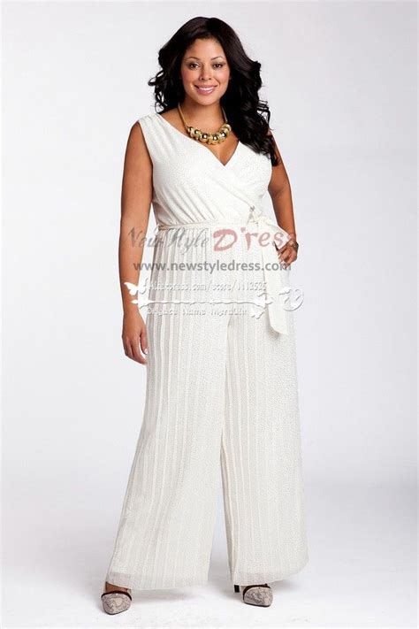 Plus size chiffon wedding Jumpsuit dress wps-017 This type of pantsuit is perfect for weddings planned on a this simple yet sophisticated long jumpsuit is a perfect choice if you are in need of a plus size pantsuit, pregnancy overall or maternity jumpsuit.