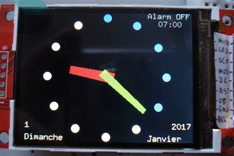 3 Displays Alarm Clock With Tft Screen Developped With Arduino 170112