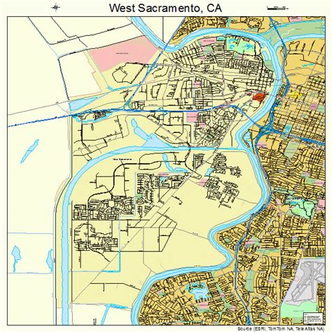 West Sacramento California Street Map 0684816