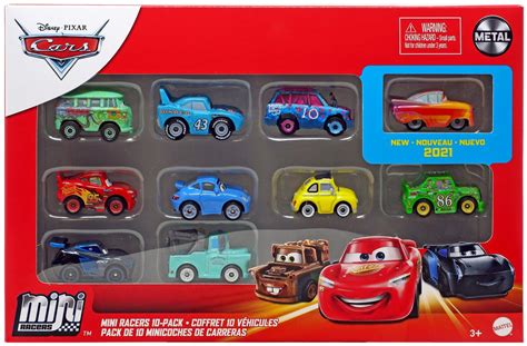 Disney Pixar Cars Die Cast Mini Racers Variety 10 Pack 2021 Version 2