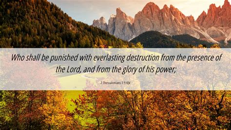 2 Thessalonians 19 Kjv Desktop Wallpaper Who Shall Be Punished With