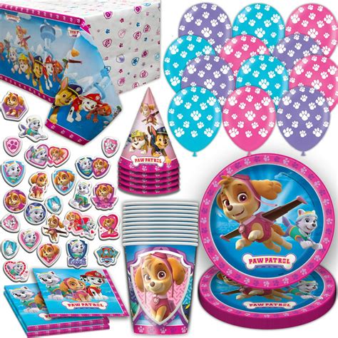 Paw Patrol Girls Party Supplies For 16 Includes Plates Cups Napkins
