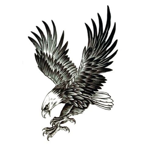 Attractive Black Ink Flying Eagle Tattoo Design Cool Tattoos