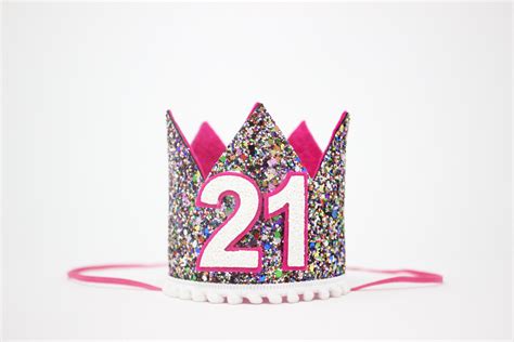 21st Birthday Crown 21st Birthday Hat 21st Birthday Party Etsy