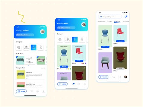 Three Options For Product List Screen Furniture App Search By Muzli