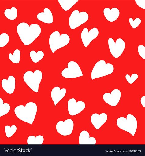 White Heart On Red Background Royalty Free Vector Image