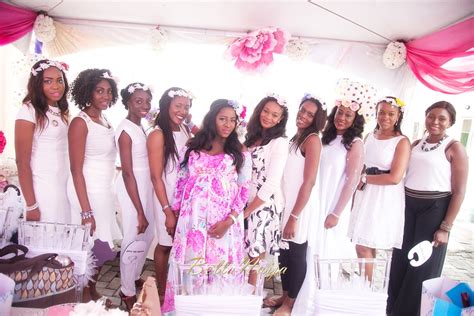 If the host or shower invitation doesn't indicate a certain dress code, your best bet is to add a little color to your ensemble. BellaNaija Living presents Taiwo's Floral Baby Shower
