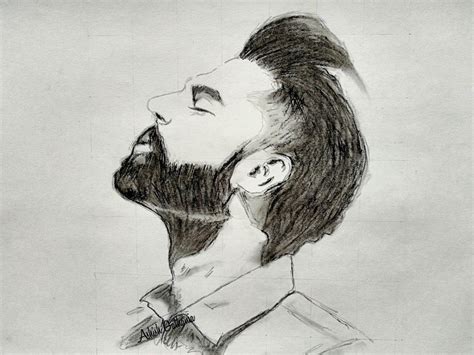 Parmish Vermas Sketch Parmish Verma Beard Pencil Drawings Art