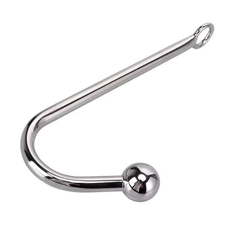 Steel Stainless Anal Hook With Ball Rope Hook Anal Toy Free Shipping