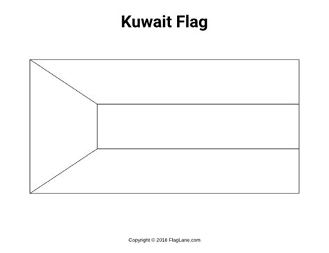 Download Free printable Kuwait flag coloring page. Download it at ...
