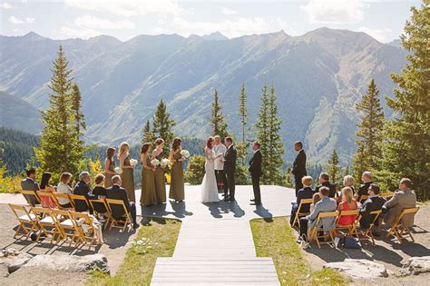 Wedding Ceremony At Aspen Wedding Deck Mountain Wedding Colorado