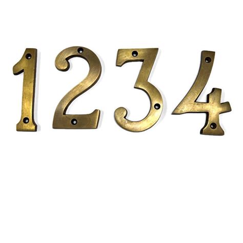 4 House Numbers 4 High Any Number Solid Brass Vintage Old Style 10 Cm