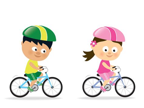 Kids Cycling Clipart Clipart Best