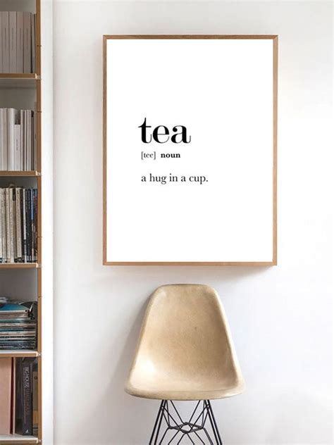 Tea Print Tea Printable Tea Quote Kitchen Wall Instant Download Etsy
