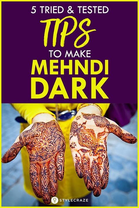 5 Tried And Tested Tips To Make Mehndi Dark Mehndi How To Make Henna
