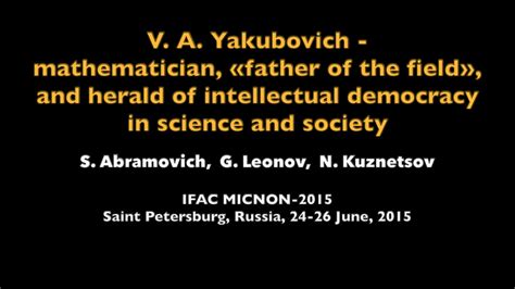 G Leonov N Kuznetsov Lecture On Historical Session Of Micnon 2015
