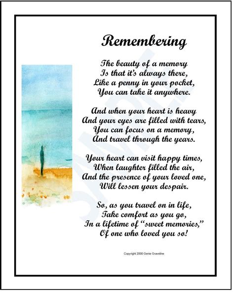 Bereavement Poem Bereavement T Remembrance Print Poem Etsy