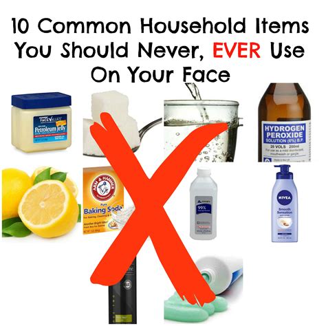 10 Common Household Items You Should Never Use On Your Face