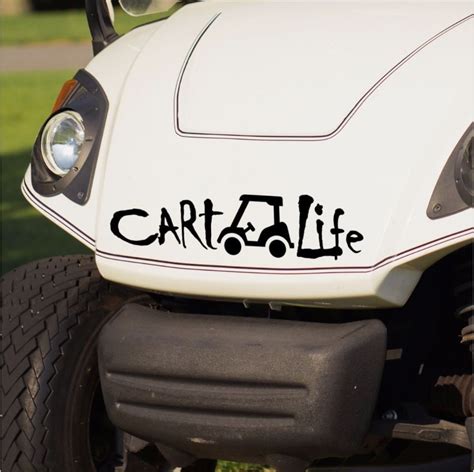 Golf Cart Vinyl Decals Cart Life This Is How We Roll Etsy