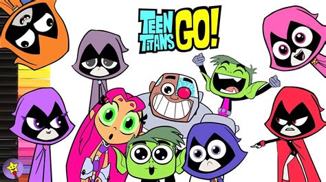 Cartoons for boys for girls superhero. Teen Titans Go! Coloring Book Page Compilation Raven ...