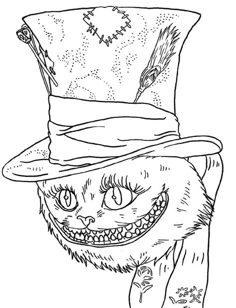 Cheshire Cat Coloring Pages | K5 Worksheets | Cat coloring page, Coloring pages, Bunny coloring