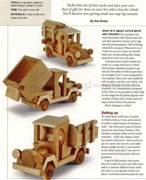 Wooden Toy Truck Plans • Woodarchivist