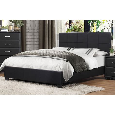 Contemporary Black Full Size Upholstered Bed Lorenzi Rc Willey