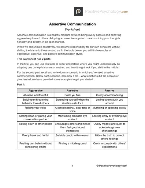 worksheet assertive communication communication skills activities my xxx hot girl