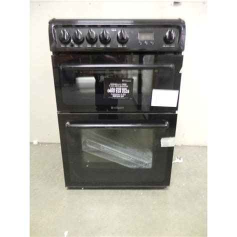 Grade A3 Heavy Cosmetic Damage Hotpoint Hag60k 60cm Double Oven Gas