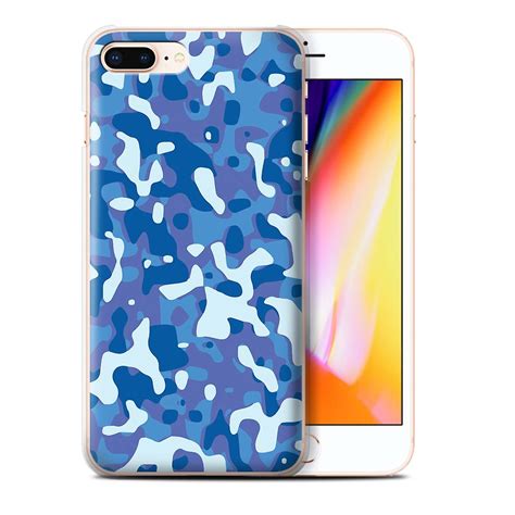 Stuff4 Casecover For Apple Iphone 8 Plusblue 3camouflage Army Navy