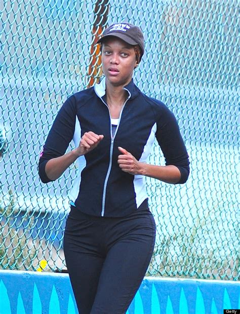 Tyra Banks Without Makeup Model Goes For A Run In New York City