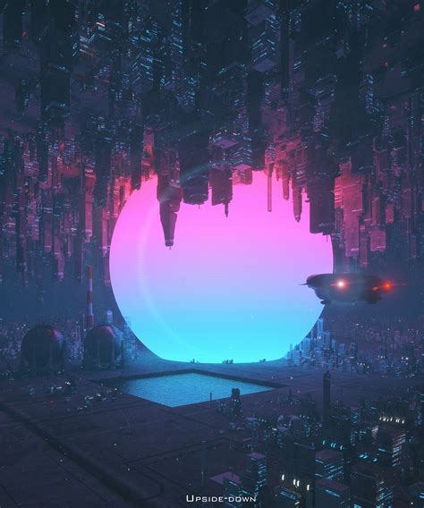 Cyber City And Neon Lights On Behance Cyberpunk City Futuristic City