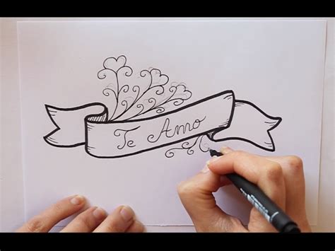 Cómo Dibujar Letrero Con Te Amo 3 Dibuja Conmigo Dibujos De Amor