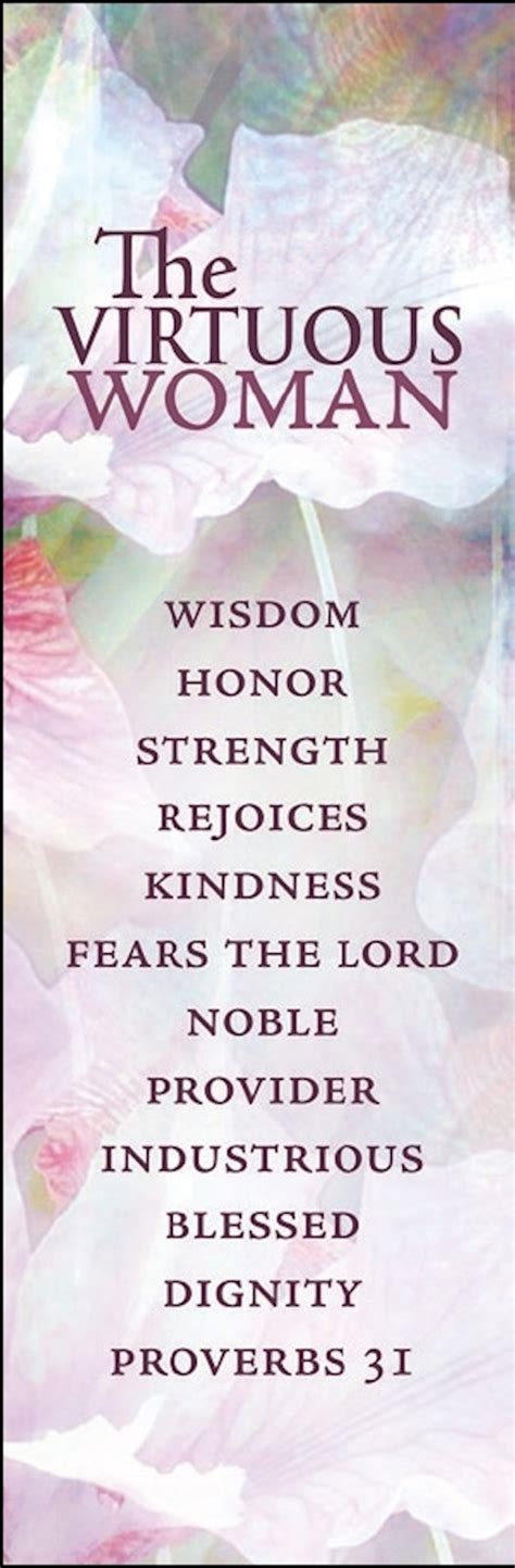 Bookmark Virtuous Womanproverbs 31 Floral Pack Of 25