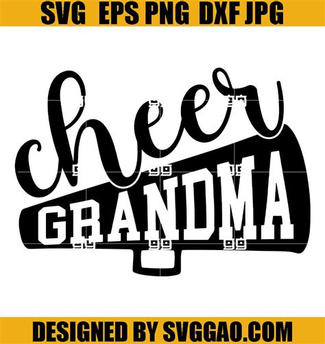 cheer grandma svg cheerleader svg coach svg