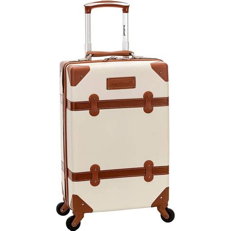 Rockland Stage Coach 20 Rolling Trunk White Carry On Luggage