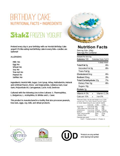 stakz birthday cake nutrition facts ingredients stakz