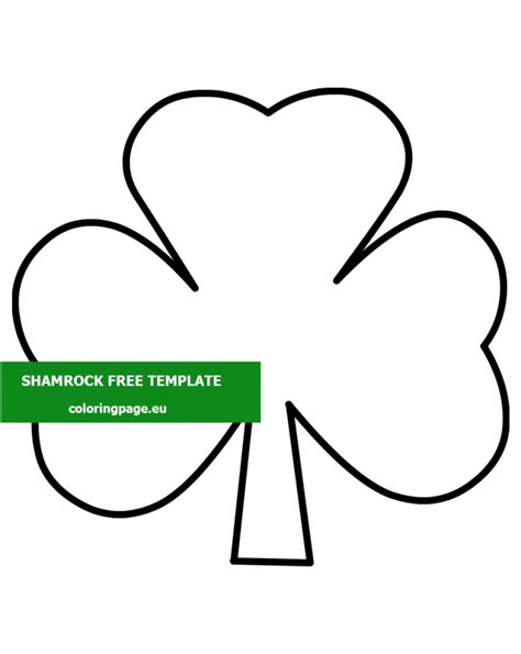 Please note that any characters shown in this post do not belong to me and are copyright of their respective companies. St. Patrick's Day Shamrock Template - Coloring Page