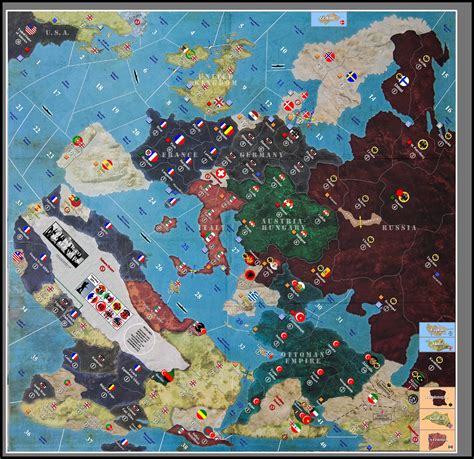 33 Axis And Allies 1914 Map Maps Database Source