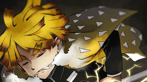 Demon Slayer Zenitsu Agatsuma With Yellow Hair Hd Anime