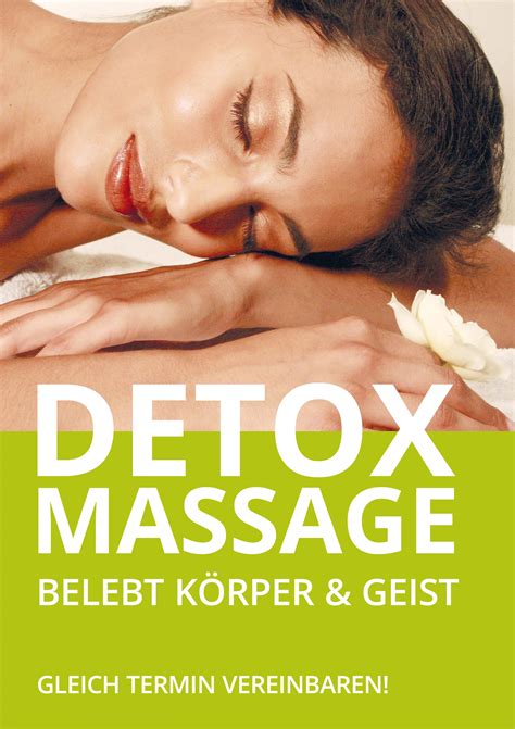 Plakat Detox Massage Din A1 Kosmetik Massage Wellness
