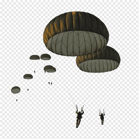 Group Of People Parachuting Down Together Illustration Parachute