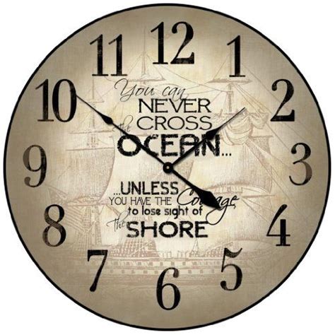 Wall Clocks Décor Courage Nautical Wall Clock Available In 8 Sizes